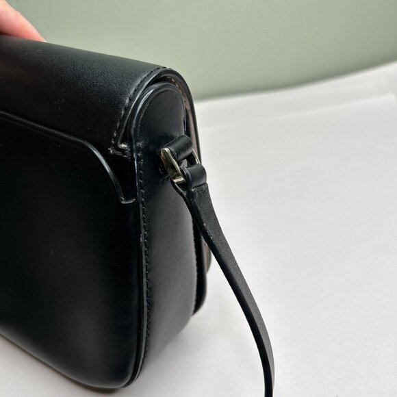 Kate Spade Nadine Medium Flap Black Smooth Leather Crossbody Bag - Picture 9 of 13